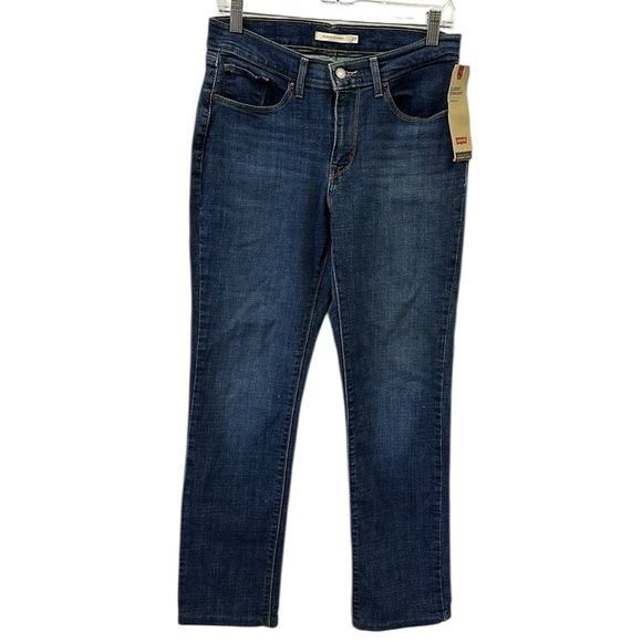 Levi's Denim - Levis Sculpt Classic Straight Leg Denim Mid Rise Blue Jeans Cotton Blend Size 27